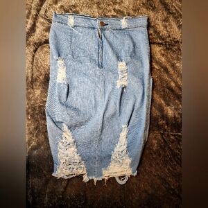 Jeans Skirt Stretchy Size XL